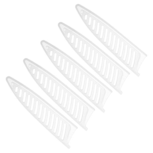 PATIKIL 4" Plastik Messer Cover 5 Pack Hülsen Messer Kantenschutz Klinge Beschützer Messer Scheide für Küche Chef Stil 1 Weiß von PATIKIL