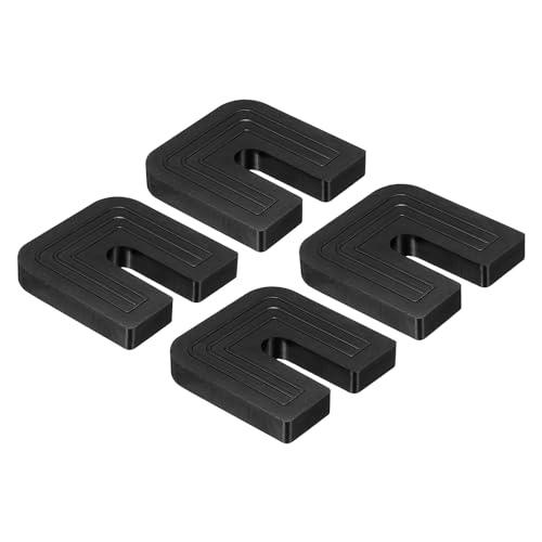 PATIKIL 4 Stück Gummipuffer, U-förmige Gummi Unterlegscheiben, 50 x 50 x 8 mm Stoßdämpfende Matten für Mini-Split-Klimaanlage, Kondensator, Generator, Maschinen, Schwarz PATIKIL 4 Stück Gummipuffer, U-förmige Gummi Unterlegscheiben, 50 x 50 x 8 mm Stoßdämpfende Matten für Mini-Split-Klimaanlage, Kondensator, Generator, Maschinen, Schwarz von PATIKIL