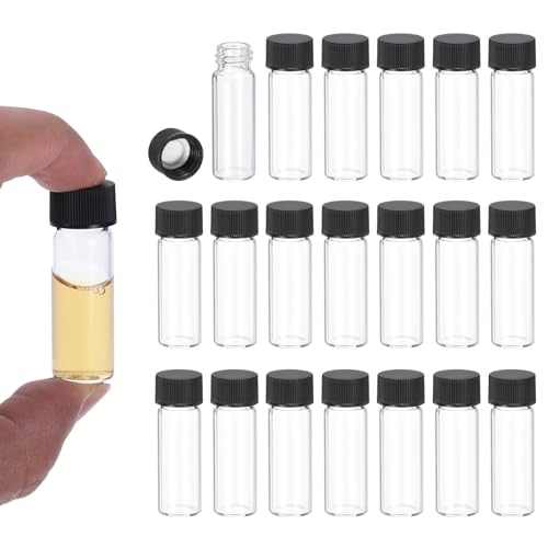 PATIKIL 4 ml klare Glasfläschchen, 100er Pack Probengefäße mit Schraubverschluss Reagenzglas auslaufsicher für Flüssigkeitsproben im Labor PATIKIL 4 ml klare Glasfläschchen, 100er Pack Probengefäße mit Schraubverschluss Reagenzglas auslaufsicher für Flüssigkeitsproben im Labor von PATIKIL