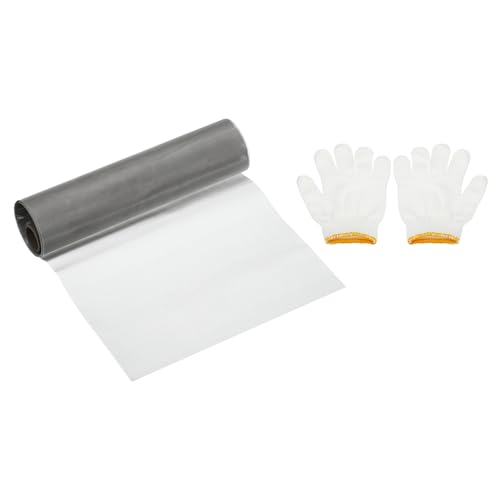 PATIKIL 40"L x 16"B Drahtgeflecht, 100 Mesh 304 Edelstahl Lüftungsfiltergitter mit Handschuhen für Fenster Sicherheitslüftungsabdeckung Filtration Tierzaun von PATIKIL