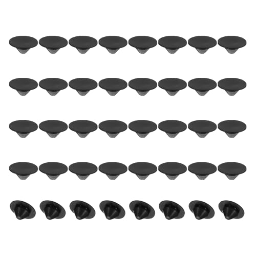 PATIKIL 40 Stück Silikonstopfen 11 mm Silikon Lochstopfen, Runden Gummistopfen, Montagedurchmesser für 10-11 mm abdeckkappen für bohrlöcher blindstopfen, verschlussstopfen, Schwarz PATIKIL 40 Stück Silikonstopfen 11 mm Silikon Lochstopfen, Runden Gummistopfen, Montagedurchmesser für 10-11 mm abdeckkappen für bohrlöcher blindstopfen, verschlussstopfen, Schwarz von PATIKIL