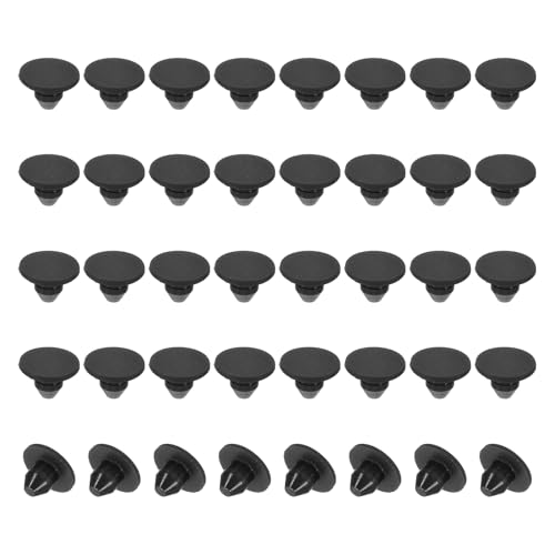 PATIKIL 40 Stück Silikonstopfen 4.2 mm Silikon Lochstopfen, Runden Gummistopfen, Montagedurchmesser für 3.8-4.2 mm abdeckkappen für bohrlöcher blindstopfen, verschlussstopfen, Schwarz von PATIKIL