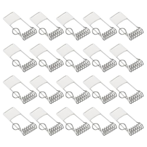 PATIKIL 40x20mm Deckenleuchte Federklemmen 20 Pack Emittierende Diode Einbauleuchte Zubehör Befestigung Klammern für Decke Lampe Weiß von PATIKIL