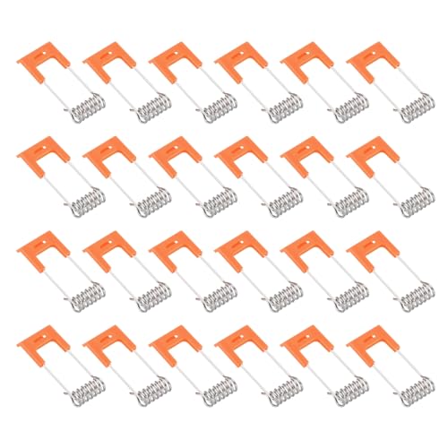 PATIKIL 49x18mm Deckenleuchte Federklemmen 24 Pack Emittierende Diode Einbauleuchte Zubehör Befestigung Klammern für Decke Lampe Orange PATIKIL 49x18mm Deckenleuchte Federklemmen 24 Pack Emittierende Diode Einbauleuchte Zubehör Befestigung Klammern für Decke Lampe Orange von PATIKIL