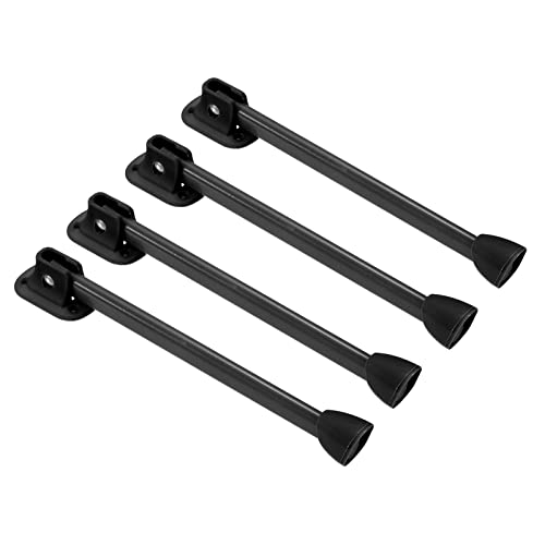 PATIKIL 4Pack Klappbar Tischbeine 10.2" Länge Faltbar rutschfest Bett Tische Bein Ersatz Schwarz von PATIKIL