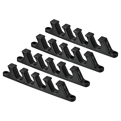 PATIKIL 4Pack Liegestuhl 5 Stellung Rasenmöbel Rückenlehne Einsteller für Außen Schwarz von PATIKIL