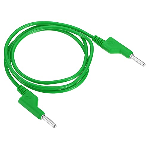PATIKIL 4mm Bananenstecker zu Bananenstecker Messleitungen 3.5mm Außendurchm. Kupfer Flexibel Stapelbare Kabel Line Draht für Multimeter Elektrischer Test Jumper 1m / 3.28ft Grün von PATIKIL