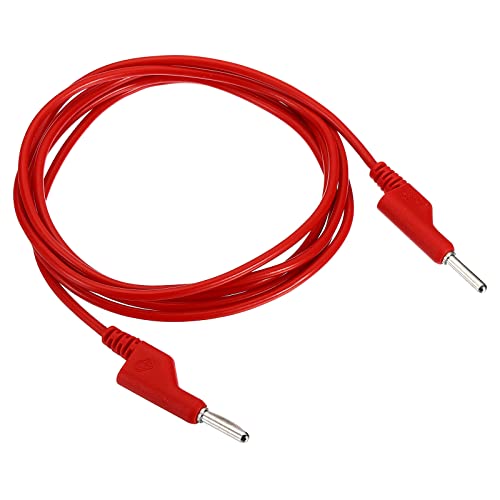 PATIKIL 4mm Bananenstecker zu Bananenstecker Messleitungen 3.5mm Außendurchm. Kupfer Flexibel Stapelbare Kabel Line Draht für Multimeter Elektrischer Test Jumper 2m / 6.56ft Rot von PATIKIL