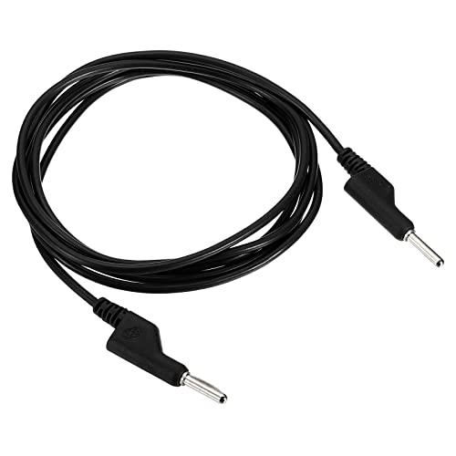 PATIKIL 4mm Bananenstecker zu Bananenstecker Messleitungen 3.5mm Außendurchm. Kupfer Flexibel Stapelbare Kabel Line Draht für Multimeter Elektrischer Test Jumper 2m / 6.56ft Schwarz von PATIKIL