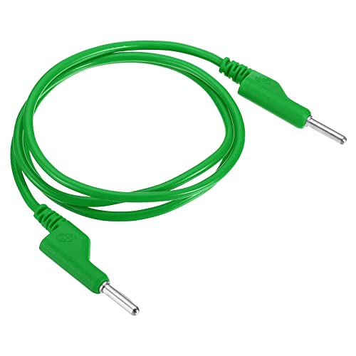 PATIKIL 4mm Bananenstecker zu Bananenstecker Messleitungen 4mm Außendurchm. Kupfer Flexibel Stapelbare Kabel Line Draht für Multimeter Elektrischer Test Jumper 1m / 3.28ft Grün von PATIKIL