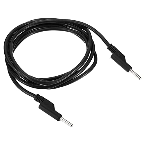 PATIKIL 4mm Bananenstecker zu Bananenstecker Messleitungen 5mm Außendurchm. Kupfer Flexibel Stapelbare Kabel Line Draht für Multimeter Elektrischer Test Jumper 2m / 6.56ft Schwarz von PATIKIL