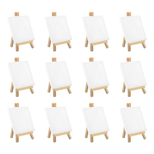 PATIKIL 4x4" Leinwände zum Malen, 12er Pack Baumwoll-Holzrahmen Quadratische dreifach grundierte Spannleinwand für Acryl-, Öl-, Tempera-Malerei, Weiß PATIKIL 4x4" Leinwände zum Malen, 12er Pack Baumwoll-Holzrahmen Quadratische dreifach grundierte Spannleinwand für Acryl-, Öl-, Tempera-Malerei, Weiß von PATIKIL