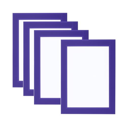 PATIKIL 4x6 Magnetischer Bilderrahmen, 4 Stück A6 Magnetischer Rahmen Magnetische Fotorahmen Selbstklebend Wiederverwendbar für Kühlschrank Fenster Wand, Blau von PATIKIL