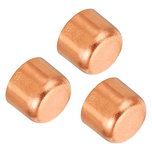 PATIKIL 5/8" ID Kupfer Leitung Ende Kappe 3Pack Kupfer Fitting Kappe Schweiß Stecker Lötmittel Anschluss für Klempnerei HVAC Klimagerät PATIKIL 5/8" ID Kupfer Leitung Ende Kappe 3Pack Kupfer Fitting Kappe Schweiß Stecker Lötmittel Anschluss für Klempnerei HVAC Klimagerät von PATIKIL