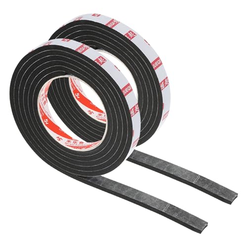 PATIKIL 5/8"W x 1/5"T x 6.6Ft Doppelseitiges Schaumstoffband, 2 Rollen EVA Mehrzweck Selbstklebendes Wetter-Schwamm-Dichtungsband für Heimdekoration, Kartengestaltung DIY-Projekt, Schwarz PATIKIL 5/8"W x 1/5"T x 6.6Ft Doppelseitiges Schaumstoffband, 2 Rollen EVA Mehrzweck Selbstklebendes Wetter-Schwamm-Dichtungsband für Heimdekoration, Kartengestaltung DIY-Projekt, Schwarz von PATIKIL