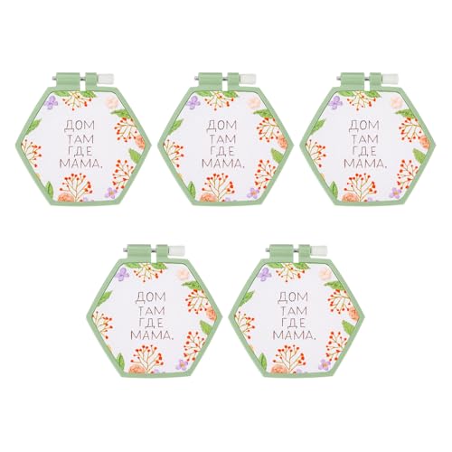 PATIKIL 5 Stück 10,5 x 9,5 cm Stickrahmen Sechseckige Verstellbare Kreuzstich Ringe ABS Kunststoff Punch Needle Rahmen Stickständer für Embroidery Kreuzstich Nähen DIY Basteln, Hellgrün PATIKIL 5 Stück 10,5 x 9,5 cm Stickrahmen Sechseckige Verstellbare Kreuzstich Ringe ABS Kunststoff Punch Needle Rahmen Stickständer für Embroidery Kreuzstich Nähen DIY Basteln, Hellgrün von PATIKIL