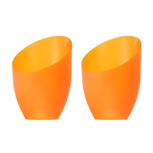 PATIKIL 5.3" Hohe 4.3" Durchmesser 1.7" Installateur Plastik Lampenschirm 2 Pack Plastik Lampenschirm Ersatz Birne Leuchtmittel Abdeckung für LED Stehlampe Tischlampe Orange von PATIKIL