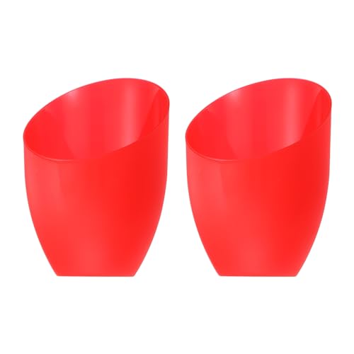 PATIKIL 5.3" Hohe 4.3" Durchmesser 1.7" Installateur Plastik Lampenschirm 2 Pack Plastik Lampenschirm Ersatz Birne Leuchtmittel Abdeckung für LED Stehlampe Tischlampe Rot von PATIKIL