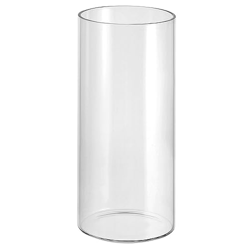 PATIKIL 5.9"x2.6" Klar Glas Zylinder Vase Tischplatte Blumen Vase Schwebende Kerze Halter Vase für Haus Dekor Hochzeit Mittelstücke Durchsichtig von PATIKIL