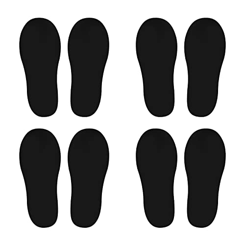 PATIKIL 5.9x2.3" Fußabdrücke Boden Aufkleber 4 Paare PVC Klein Schuhe Fußabdruck Boden Wand Treppe Abziehbild Aufkleber für Hause Klassenraum Dekoration Schwarz von PATIKIL