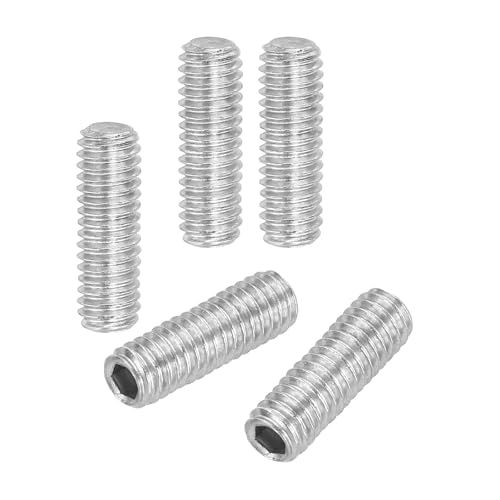 PATIKIL 50 Stück Madenschraube M4 x 12mm, 304 Edelstahl Madenschrauben Set für Türklinken Halterung Möbel Lampen Wasserhahn Reparaturen, Silber Innensechskant Gewindestifte Schrauben Set von PATIKIL
