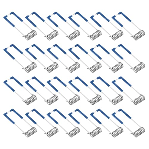 PATIKIL 51x15mm Deckenleuchte Federklemmen 24 Pack Emittierende Diode Einbauleuchte Zubehör Befestigung Klammern für Decke Lampe Blau von PATIKIL
