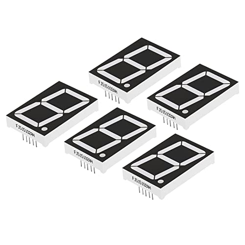 PATIKIL 5Pack LED Anzeige Digitale Röhre 10 Pin 1 Bit 1.2"x1.7"x0.3" Gemeinsame Kathode 3.6V LED Anzeigemodul für Elektronische Steuerplatine Rot von PATIKIL