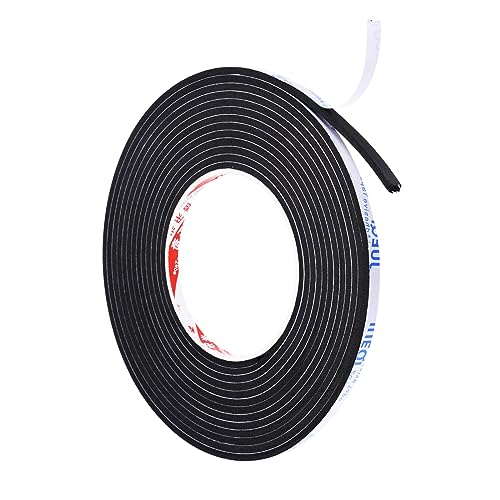PATIKIL 5m/16.4ft Versiegelung Schaumstoff Klebeband 6mm Breit 3mm Dicke Einseitig Dichtungsstreifen Tür Dichtstreifen für Fenster Tür Isolierung Schwarz von PATIKIL