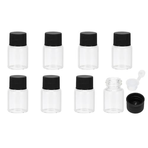 PATIKIL 5ml Ätherische Ölflaschen, 8er Pack klare Glasflaschen mit Orifice Reducer Probenfläschchen Slim Schraubverschluss Aufbewahrungsfläschchen Behälter, Schwarz PATIKIL 5ml Ätherische Ölflaschen, 8er Pack klare Glasflaschen mit Orifice Reducer Probenfläschchen Slim Schraubverschluss Aufbewahrungsfläschchen Behälter, Schwarz von PATIKIL