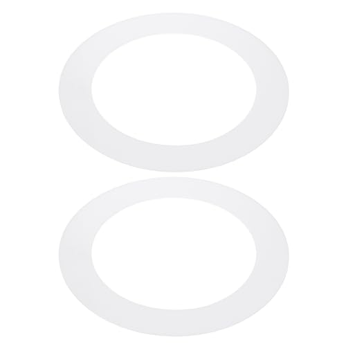 PATIKIL 6,3" ID 8,7" OD Kunststoff-Trimring, 2 Stück Deckenleuchte Goof-Ringe Matte runde Lichtabdeckung Beleuchtungskörper für Decken- und Wand-Einbauleuchten, transluzentes Mattweiß von PATIKIL