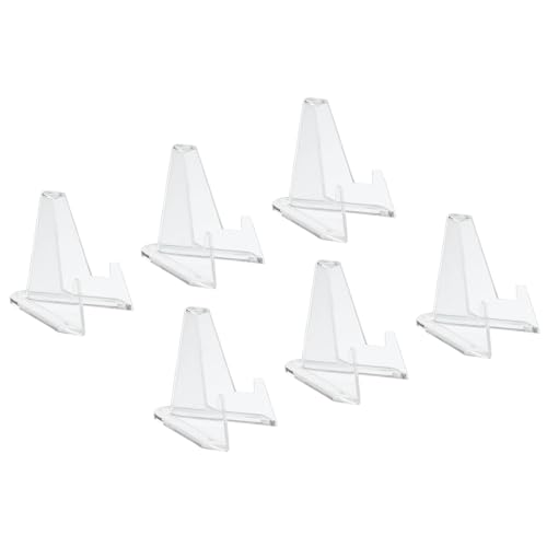 PATIKIL 6 Stück Acryl Ständer Anzeigen Tafel Klar 2.08" für Münzen Businesskarten von PATIKIL