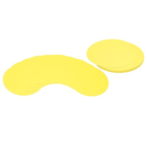 PATIKIL 25 Stück Moderationskarten Karteikarten Kreis-Karton, 15 cm runde Ausschnitt-Papierdicke Karton-Untersetzer für DIY-Bastelprojekte Klassenzimmer-Pinnwand-Dekoration, Gelb von PATIKIL