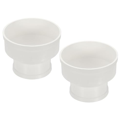 PATIKIL 6" to 4" Duct Reducer, 2 Stück PVC Pipe Increaser Adapter Ducting Airflow Tube Pipe Fitting for DWV (Drain, Waste and Vent) Ventilation Ducting, Weiß von PATIKIL