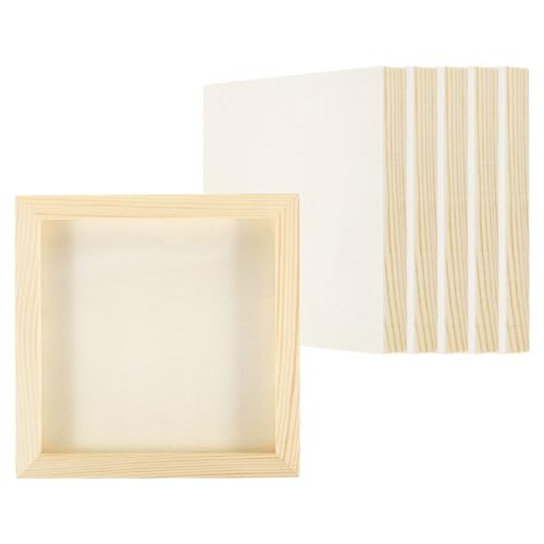 PATIKIL 6"x6" Holzplatten, 6er Pack Unvollendete Quadratische Holz-Leinwand-Panel-Malplatten für DIY-Kunsthandwerk, Holzfarbe PATIKIL 6"x6" Holzplatten, 6er Pack Unvollendete Quadratische Holz-Leinwand-Panel-Malplatten für DIY-Kunsthandwerk, Holzfarbe von PATIKIL