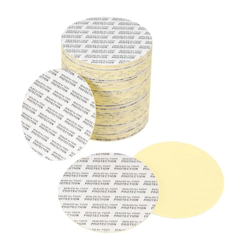 PATIKIL 60 mm Schaumstoff-Deckeleinlage, 60 Stück, selbstklebend, rund, PS, druckempfindliche Dichtungen, widerstandsfähiger Manipulator für Kunststoff, Glas, Flaschenverschluss, Konserven, Fläschchen von PATIKIL