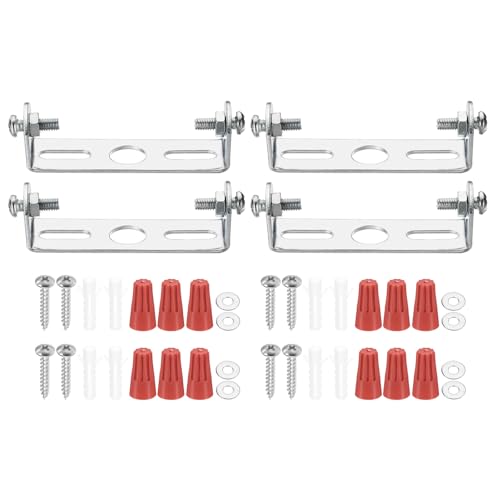 PATIKIL 60mm (2,36") Universelle Leuchten-Montagehalterung Kit, 4 Set Leuchtenquerträger Deckenleuchtenplatte mit Schraube für Wandlicht Deckenlicht Pendelleuchte Kronleuchter von PATIKIL