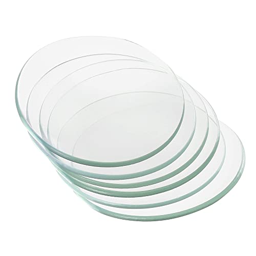 PATIKIL 60mm Uhrglas 6Pack Becher Deckel Labor Glas Zubehör Glatte Kante Fasenbogen Kristalllinse Glas Ersatzteile, Durchsichtig von PATIKIL