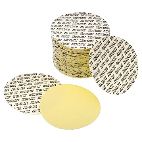 PATIKIL 65mm/2.54" Schaum Deckel Liner 50 Pack PS Schaum Widerstandsfähig Manipulationssicheres Drucksiegel mit Staubschutz Papier Rückseite für Flasche Kappe Liner Dichtungen von PATIKIL
