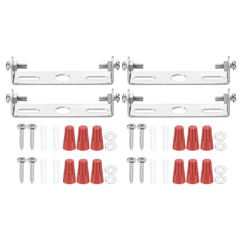 PATIKIL 65mm (2,56") Universelle Leuchten-Montagehalterung Kit, 4 Set Leuchtenquerträger Deckenleuchtenplatte mit Schraube für Wandlicht Deckenlicht Pendelleuchte Kronleuchter von PATIKIL
