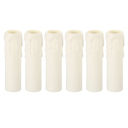 PATIKIL 6Pack Steckdose Abdeckung Kandelaber Basis für E14 Kronleuchter 25x100mm Weiß von PATIKIL
