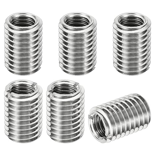 PATIKIL 6Stk Gewinde Adapter Hülse Reduziere Mutter M14*2 Außengewinde zu M10*1.5 Innengewinde Reparatur Einsatz Mutter Schraube Reduzierstück Umwandlung Edelstahl Verbindungselement 20mm von PATIKIL