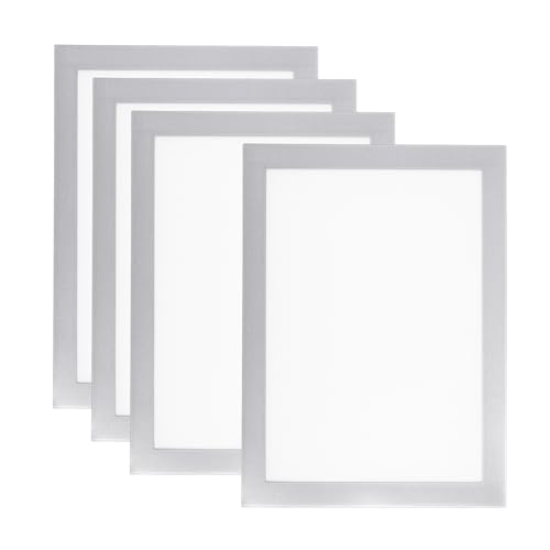 PATIKIL 6x8 Magnetischer Bilderrahmen, 4 Stück A5 Magnetischer Rahmen Magnetische Fotorahmen Selbstklebend Wiederverwendbar für Kühlschrank Fenster Wand, Silber PATIKIL 6x8 Magnetischer Bilderrahmen, 4 Stück A5 Magnetischer Rahmen Magnetische Fotorahmen Selbstklebend Wiederverwendbar für Kühlschrank Fenster Wand, Silber von PATIKIL