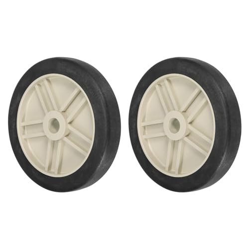 PATIKIL 7,5"/190mm Luftkompressor Räder, 2 Stück Gummiräder Universelle Ersatzteile für Luftkompressor Räder mit 0,8"/20mm Durchmesser Kompressor Zubehör für Einfache Mobilität, Beige von PATIKIL