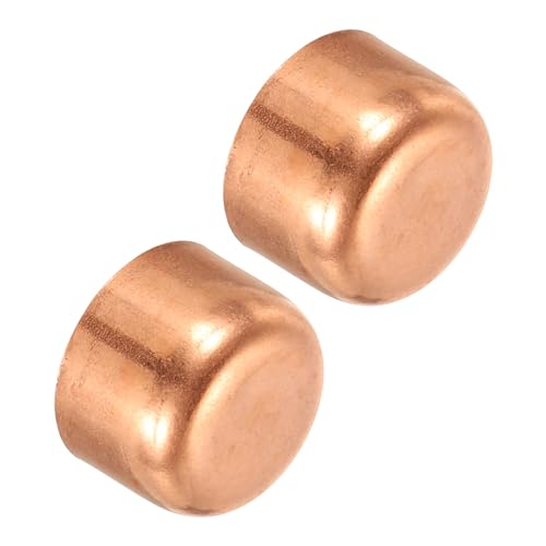 PATIKIL 7/8 Zoll ID Kupferrohr Endkappe, 2er Pack Kupferfitting Kappe zum Löten für Sanitär, HVAC, Klimaanlage, Kupferton PATIKIL 7/8 Zoll ID Kupferrohr Endkappe, 2er Pack Kupferfitting Kappe zum Löten für Sanitär, HVAC, Klimaanlage, Kupferton von PATIKIL