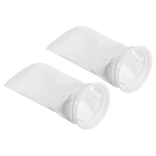 PATIKIL 7" Ring Filtersocken 150 Mikron 2Pack Netztasche Schwimmhalle Abschäumer Weiß von PATIKIL