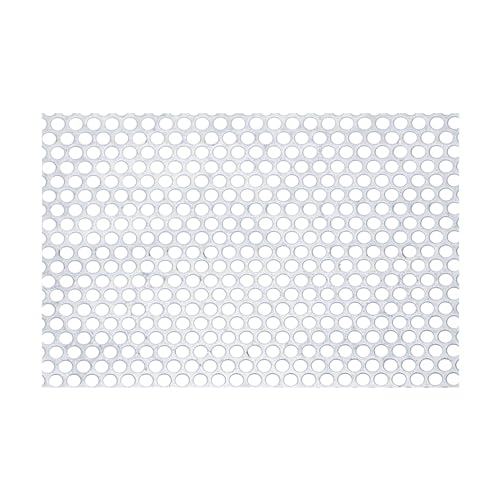 PATIKIL 7.9"x3.9" 304 Edelstahl Lochblech 0.3" Rundes Loch 20ga Streckmetall Netz Platte Sieb Dekorative Maschen für Belüftungs Grill von PATIKIL