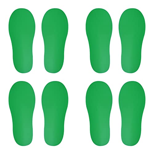 PATIKIL 7.9x3.1" Fußabdrücke Boden Aufkleber 4 Paare PVC Schuhe Fußabdruck Boden Wand Treppe Abziehbild Aufkleber für Hause Klassenraum Dekoration Grün von PATIKIL