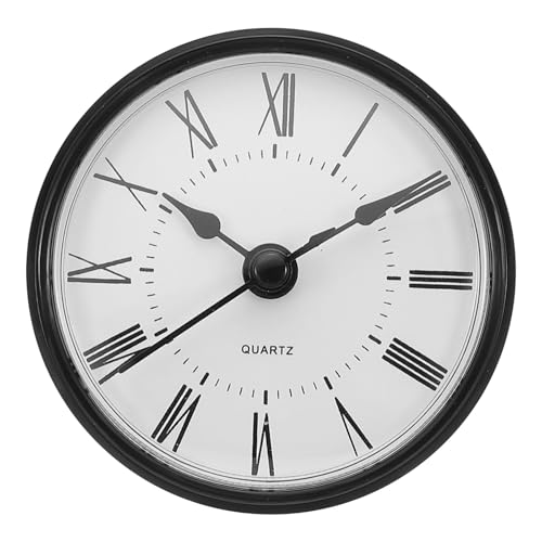 PATIKIL 70mm Quarz Uhrwerk Wanduhr, Stille Römische Ziffern Kaminuhren, Ersatz für Tischuhr, Stehuhr, Standuhr (Schwarz/Weiß, Stil 9) von PATIKIL