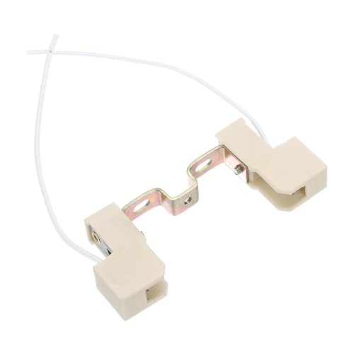 PATIKIL 78mm R7S Sockel, 1 Stück Keramik Lampenfassung Halogen Sockel Birnenadapter Konverter Verbinder Doppelt mit Kabel, Mehrfarbig Weiß von PATIKIL