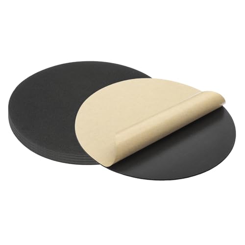 PATIKIL 8,7 Zoll Filzgleiter Selbstklebend, 5 Stück 2 mm Dicke Antirutsch Pads Runde Eva Anti Rutsch Pad Rechteckige Möbel Rutschhemmer für Möbelfüße Stuhlbeine, Sofas usw, Schwarz von PATIKIL